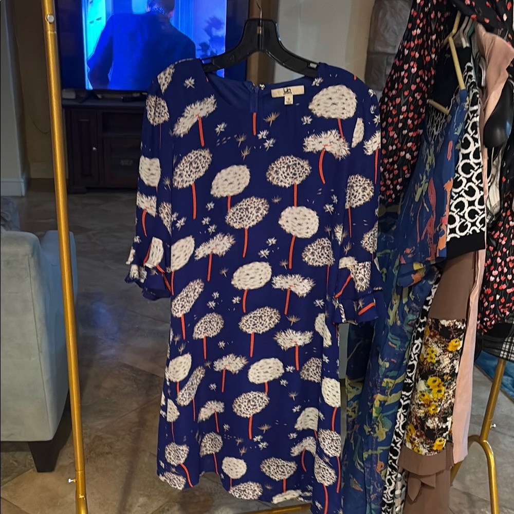 Ya Los Angeles Blue and White Dandelion Dress